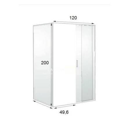 Стеклянная душевая кабина SOHO 200х120x100 см CLP12X + CLR10X Стеклянная душевая кабина SOHO 200х120x100 см CLP12X + CLR10X