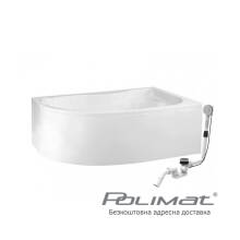 Фото 00229 товару Ванна Polimat MEGA 160x105см, правая
