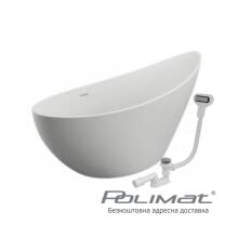 Вільностояча акрилова ванна ZOE Polimat 180x80см, біла Фото 00256-2 товару Вільностояча акрилова ванна ZOE Polimat 180x80см, біла