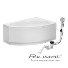 Фото 00268 товару Ванна кутова Polimat FRIDA 1, 140x80см, права