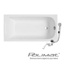 Фото 00291-12 товару Ванна прямокутна Polimat Classic Slim, 170x70см