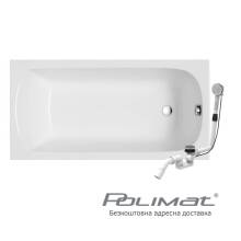 Фото 00300-12 товару Ванна прямокутна Polimat Classic Slim, 170x75см