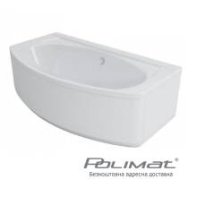 Фото 00608 товару Прямокутна фронтальна панель на ванну Polimat Elegance 180см, біла  00608