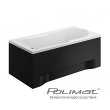 Фото 00839 товару Прямокутна фронтальна панель для ванни Polimat GRACJA 150x70см, чорна