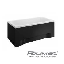 Прямокутна фронтальна панель для ванни Polimat Gracja 160x70см, чорна Фото 00851 товару Прямокутна фронтальна панель для ванни Polimat Gracja 160x70см, чорна