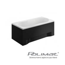 Фото 00859 товару Прямокутна бічна панель для ванни Polimat Gracja 70см, чорна 