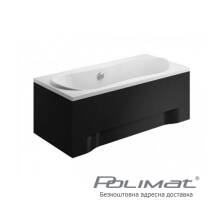 Фото 00864 товару Прямокутна фронтальна панель для ванны Polimat Long 180см, чорна