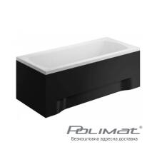 Прямокутна бічна панель до ванни Polimat Ines 75см, чорна Фото 00869 товару Прямокутна бічна панель до ванни Polimat Ines 75см, чорна