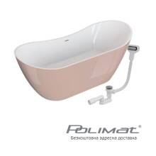 Вільностояча акрилова ванна ABI Polimat 180x80см, рожевий Фото roz-s товару Вільностояча акрилова ванна ABI Polimat 180x80см, рожевий
