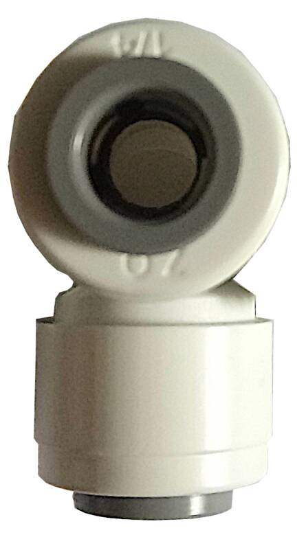 Кутник 1/4T x 1/4T TOPFILTER (QKP1414) вигляд згори