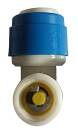 Кутник зі зворотним клапаном 1/4T x 1/4ЗР TOPFILTER (QKZ1418) вигляд збоку зворотнього клапана