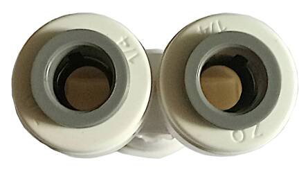 Трійник Y - typ 1/4T x 1/4T x 1/4T TOPFILTER (QYW14) вигляд знизу