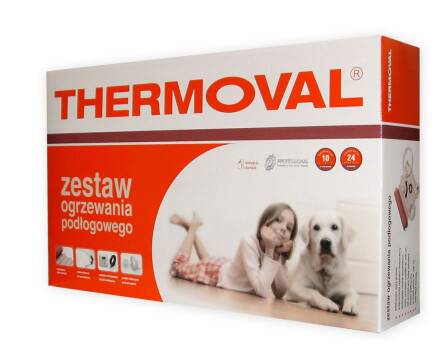 Теплый пол THERMOVAL MASTERBOX TVK 610 готовый комплект терморегулятор и двухжильный мат TT16 1м.кв. (0.5х2м)