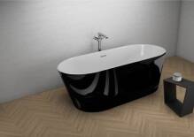 Ванна вільностояча Polimat UZO 160x80 см Фото uzo-black-polysk1 товару Ванна вільностояча Polimat UZO 160x80 см