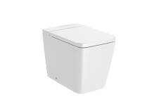 Фото 0041131800a347537000tfmobprodxxlv2 товару Roca Inspira Square Rimless чаша пристінного унітазу (560х360 мм) монтується на підлозі випуск універсальний з комплектом кріплень + кришка